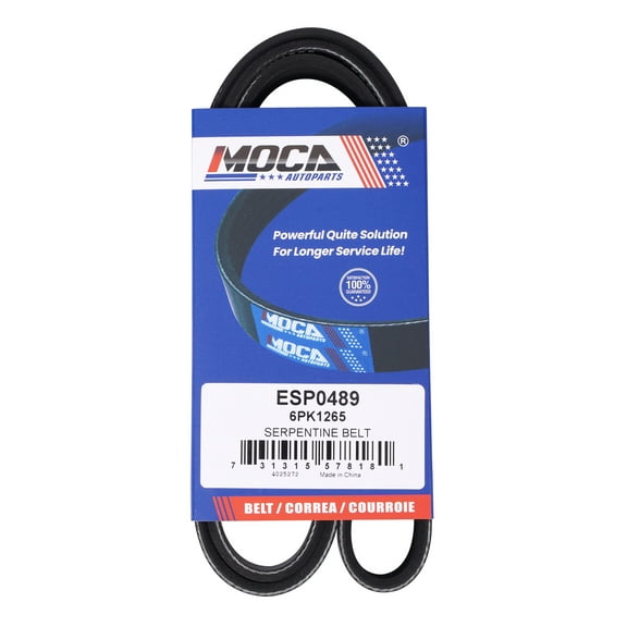 MOCA AUTOPARTS 6PK1265 Serpentine Belt Fit for 2019 Hyundai Accent 1.6L & 2004-2005 Volkswagen Jetta 1.9L & 2004 Volkswagen R32 3.2L