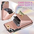 thumbnail image 3 of Decase Zipper Wallet Case for Samsung Galaxy Note 20 Ultra, Crossbody Luxury PU Leather Shockproof Adjustable & Detachable Shoulder Strap with Card Slot Phone Case Cover, rosegold, 3 of 8