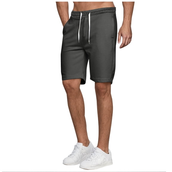 Ohufall Big & Tall Men's Athletic Shorts Activewear Lightweight Summer Running Shorts for Men Loose Casual Workout Gym Sweat Shorts with Pockets & Drawstring