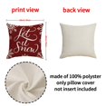 thumbnail image 2 of TERGAYEE Christmas Pillow Covers,Merry Christmas Pillow Cases Christmas Santa Snowman Throw Pillow Covers Red Xmas Holiday Pillow Covers Outdoor Couch Sofa Cushion Covers for Christmas, 2 of 2