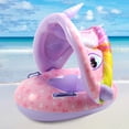 thumbnail image 2 of Aro salvavidas de PVC resistente al desgaste suave con parasol Conveniente para las vacaciones de verano Hugtrwg  Para estrenar, 2 of 6