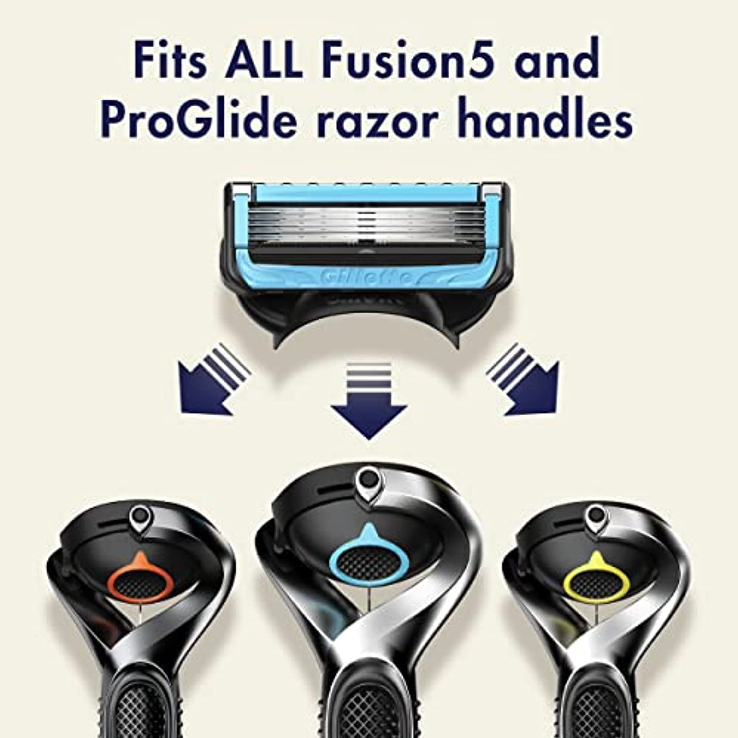 Gillette Proglide Chill Mens Razor Blade Refills, 8 Count, Cooling Technology Chills Skin