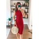 thumbnail image 5 of Vestido PRETTYGARDEN Ajustado Midi Sin Mangas Rojo S, 5 of 7