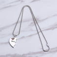 thumbnail image 6 of Two Piece Best Friend Broken Heart Crystal Silvertone Anti-Tarnish Necklace Pendant, J-310-S, 6 of 9