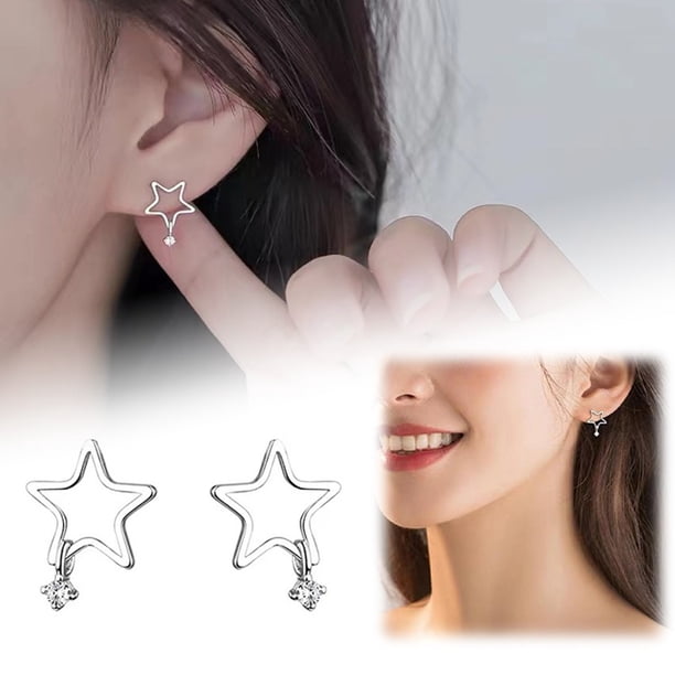 Simpe Pendientes Estrella para Mujer Pendientes Estrella de Moda para Regalo