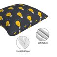 thumbnail image 4 of Throw Pillow Covers, Light Bulb Pattern grey Soft Square Pillow Cases with Invisible Zipper for Couch Bed Sofa, Farmhouse Fall Home Decor 18"x18", 4 of 7
