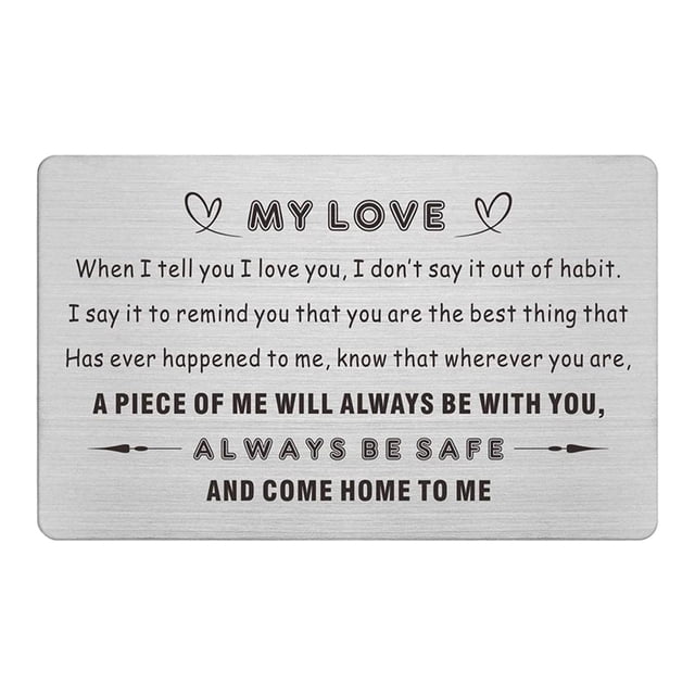Tarjeta insertable para billetera, regalo de San Valentín para compromiso Estilo B