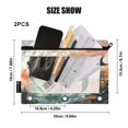 thumbnail image 4 of Whales Waves Trees Clouds 2 Pack Pencil Pouches Zipper Pencil Case 3 Ring Pencil Pouch Cosmetic Bag, 4 of 6