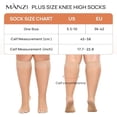 thumbnail image 6 of 20Pairs Plus Size Knee High Stockings for Women 15D Sheer Nylons Socks with Wide Calf, 6 of 6