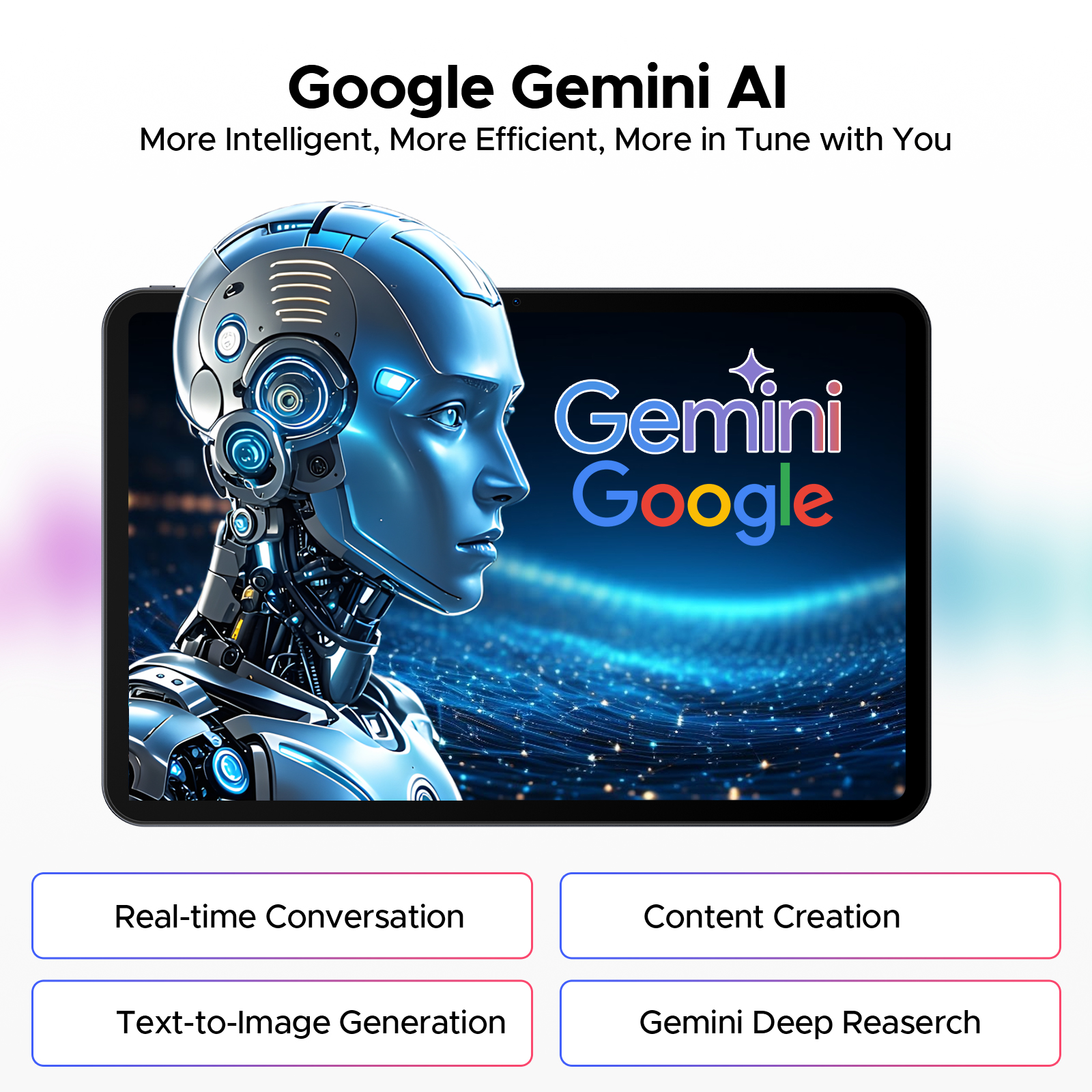 POCKAM P13 Gemini AI Android 16 Tablet,13.4 inch Tablets,48GB RAM 128GB ROM, 12000mAh Battery,2.4K 120Hz ,13MP + 8MP Camera, Dual Speakers 5
