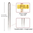thumbnail image 3 of WEIF-Double Ended Synthetic Dreadlock Extensions 24 Inch Thin Ombre Brown Wool DE Dreads 10 Strands 0.6 cm Width Handmade Braid in Soft Viking Dreads for Women Men, 3 of 4