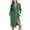 Green, variant on Womens Bathrobe Sleepwear Robe Cotton Pure Color Lace Up Wrap Nightgown Soft Comfortable Lightweight Home Relaxation