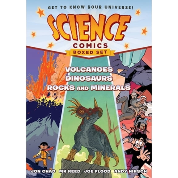 Pre-Owned Science Comics Boxed Set: Volcanoes, Dinosaurs, and Rocks and Minerals (Paperback) by Jon Chad, Mk Reed, Joe Flood