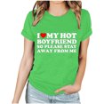 thumbnail image 1 of TIMIFIS T-Shirts de la Saint-Valentin pour Femmes Été Décontracté Manches Courtes Col Rond Imprimé Cœur d'Amour, 1 of 3
