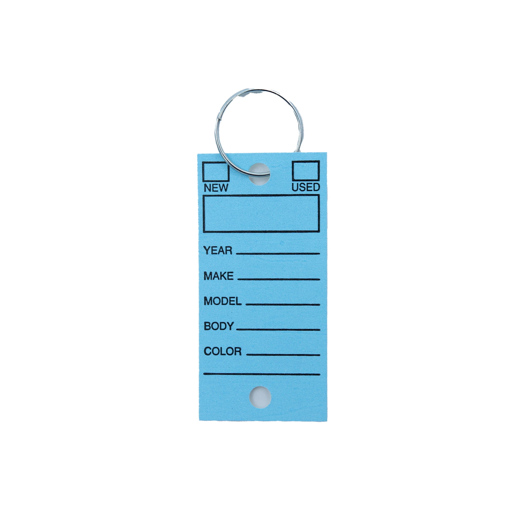 Laminated Key Tag - Blue - Key Rings Included - 1¼"W x 3"H - Box of 250- Light Blue Key Tags - Durable Key Tags with Labels for Dealerships - Key Ring Key Tag for Easy Identification and Organization