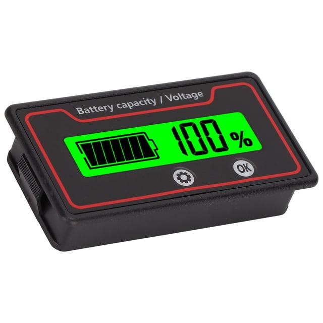 GY6ST Battery Monitor, 9-120V Digital Battery Capacity Tester Battery Level Indicator for Battery Voltage 12-84V, Voltage Checker Controller Tester with Light Alarm Function