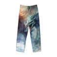 thumbnail image 2 of Vsdgher Ink Style Wave Dragon Print Mens Pajama Pants Sleep & Lounge Pants, PJ Bottoms With elastic waistb and Pockets, 2 of 5
