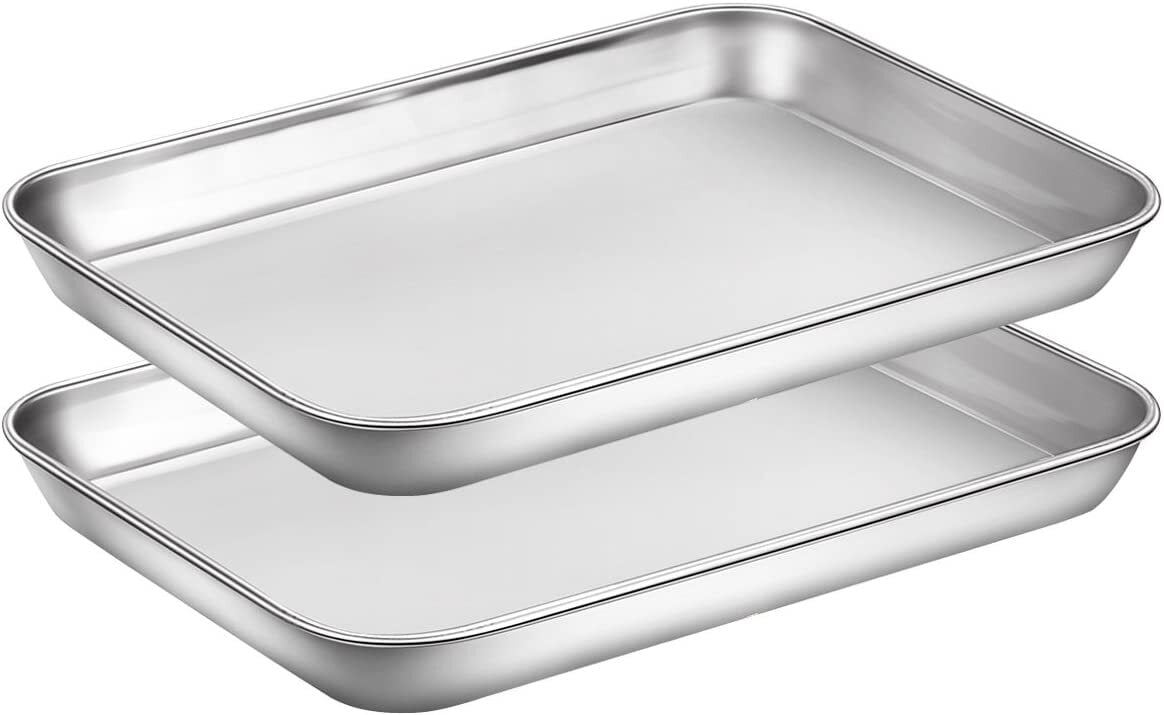 Baking Sheet Pan for Toaster Oven, Stainless Steel Baking Pans Small