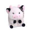 thumbnail image 2 of Anvazise 10cm Plush Keychain Exquisite Bag Decoration Lovely Cow Plush Toy Stuffed Doll Pendant Children Gift Black White, 2 of 11