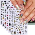 thumbnail image 1 of Pegatinas para uñas juggssa Halloween 3D autoadhesivas, 6 piezas, 1 of 9