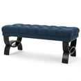 thumbnail image 1 of Banc Ottoman en Tissu Christopher Knight Home Scarlett, Bleu Foncé, 1 of 2