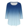 thumbnail image 6 of Women's 3/4 Sleeve Tunic Tops Casual Loose Fit Floral Blouses Mesh Pleated Layered Shirt, Limited Time Under 10 Dollars SA-501, 6 of 6
