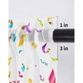 thumbnail image 6 of Happy Birthday Curtains 54 Inch Length, Sheer Curtains for Bedroom Living Room Window Colorful Words Rod Pocket Voile Drapes Kitchen Curtains Small Half Window 52"x54" 2 Panels, 6 of 7