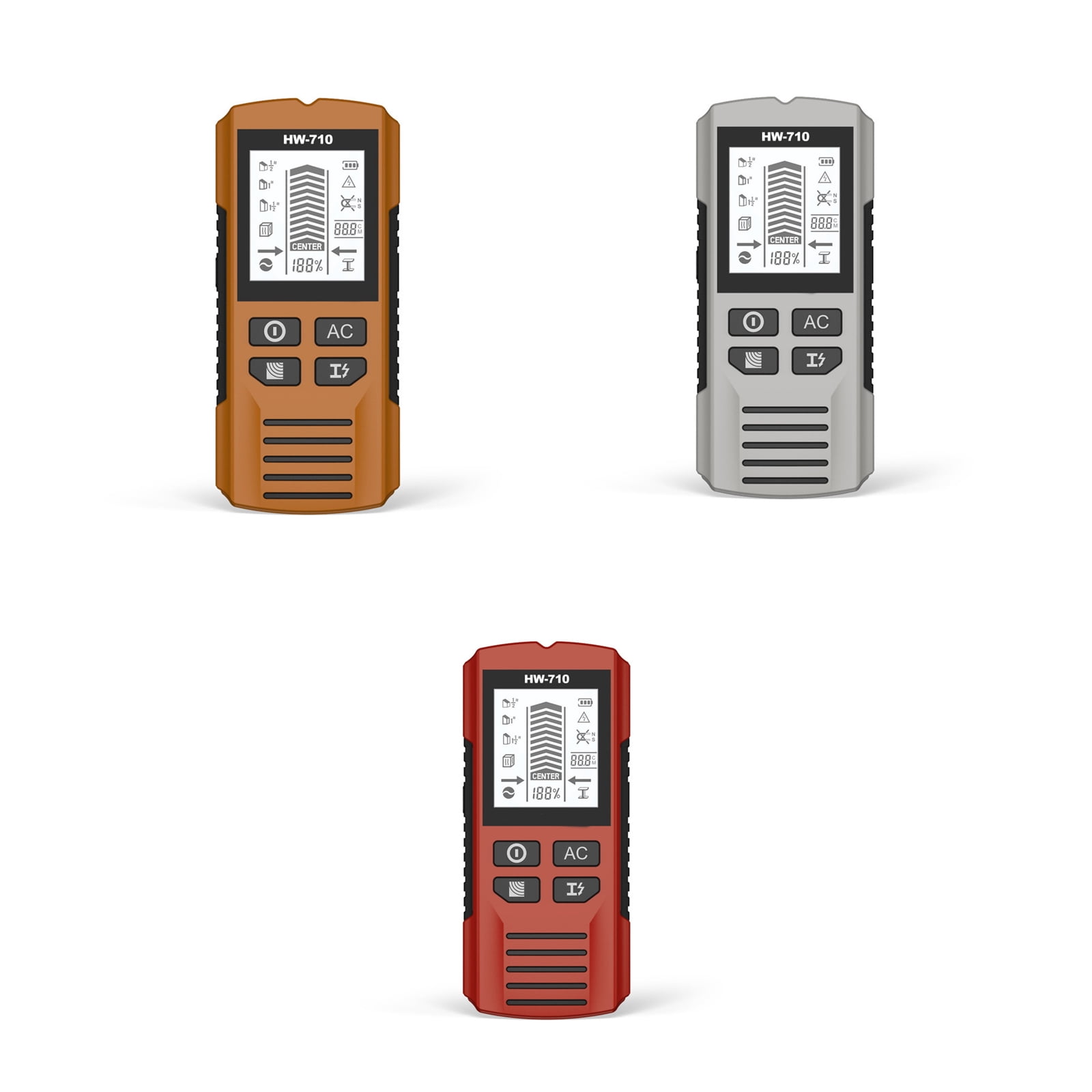 Lightweight ABS Construction Handheld Detectors Identifies Metals Live Wire And Wooden Studs In Wall Multifunctional