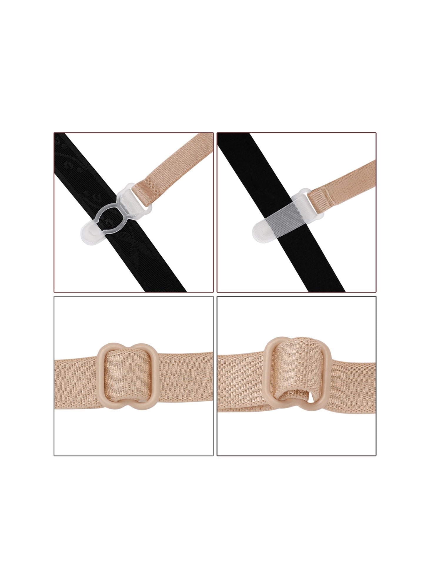 Tamlien Women's Non-slip Adjustable Elastic Bra Strap Clips  Holder-3 Packs (Black) : Clothing, Shoes & Jewelry