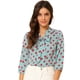 thumbnail image 1 of Día de San Patricio Blusa Con Cuello De Pajarita Y Puños Elásticos Con Hombros Descubiertos Y Lunares Para Mujer Lago azul M, 1 of 6