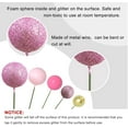 thumbnail image 5 of Dingrich 50Pcs Ball Cake Toppers Set - 4 Size Variety for Themed Parties, DIY Cupcake Inserts & Foam Balloons, Cake Supplies Decoration for Birthdays Party, Weddings - Pink, 5 of 7