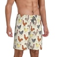 thumbnail image 2 of Wukai Funny Chicken Men’s Short Pajama Pants With Pockets Soft Sleep Pj Shorts for Men-Medium, 2 of 6