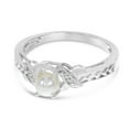 thumbnail image 3 of 10k White Gold Freshwater Cultured Pearl And Diamond Ring, 3 of 6