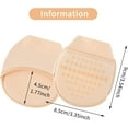 thumbnail image 2 of 4 Pairs Toe Topper Socks for Women, Ball of Foot Cushion Socks Toe Socks Women No Show with Padding, Half Socks with Sponge Cushion for Heels, 2 of 6