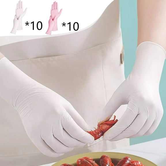 Nitrile Gloves Disposable Cleaning, Waterproof Household Kitchen Rubber Gloves for Dishwashing and Chemical Protection, Textured Grip, Soft Thickened Ergonomic Design, Topliu