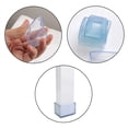 thumbnail image 4 of 4pcs/set Table Foot Cap Rubber Chair Leg Protector leg protector; Square Furniture Floor Foot Pad, 38x38mm, 4 of 9