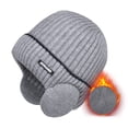 thumbnail image 2 of Snow Hats Slouchy Beanie Hat Toboggan Hats Rib Knit Beanie Knit Chunky Snow Cap Beanie Skull Cap Ribbed Crossed Chunky Cable Knit Winter Running Hat Multicolor One Size, 2 of 5
