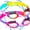 Pink Purple, Neon Color, variant on UWMDHRC Kids Swim Goggles Eyelashes Girls Funny Swim Goggle No Slip Leak Anti Fog UV Glasses for Lash Extensions