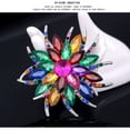 thumbnail image 3 of Fdelink the Brooch Three Colors Gold Plated Rhinestone Bouquet Flower Scarf Pin & Brooch, 3 of 7