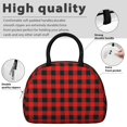 thumbnail image 4 of Red and Black Checkered Pattern Insulated Lunch Bag,Leakproof Large Capacity Lunch Box for Work,Picnic or Travel,11.4 X 6.7 X 8.3 Inches, 4 of 6