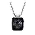 thumbnail image 1 of HiPai Necklace Adapter Pendant Compatible with Apple Watch, Infinity & Double Loop Connector Comes with 32inch Stainless Rollo Wheat Chain 3mm for iWatch Series 7/6/5/4/SE - 44mm 45mm Double Loop, 1 of 4