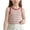 Pinks, variant on Girls Cropped Tanks - Crew Neck Crop Tank Tops for Girls Casual Striped Print Lightweight Sleeveless Crop Tops Black 9-10 Years