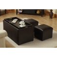 thumbnail image 3 of Sheridan Banc de Rangement Espresso Moderne & Deux Ottomans, 3 of 3