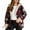 Wine, variant on Fall Jackets For Women Fleece Lined Plaid Shacket Fashion Long Sleeve Zipper Flannel Hooded Lightweight Jacket