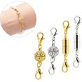 thumbnail image 2 of 22PC Necklace Extender Magnetic Lobster Clasps Kit Rhinestone Ball Magnetic Clasps for Jewelry Necklace Bracelet(Mixed Color), 2 of 8