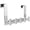 Silver-7.5 Inch-5 T-Hooks, Fits 1-3/4" Thick Door, variant on Over The Door Hooks Fits 1-3/4" Thick No Drill For Closet Bathroom Bedroom Organization Hanger Coat Towel Robe (3 T-hooks)