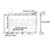 REACH 41-1158 Radiator for Infiniti G20 1991-1996, Automotive Radiator Replacement Part