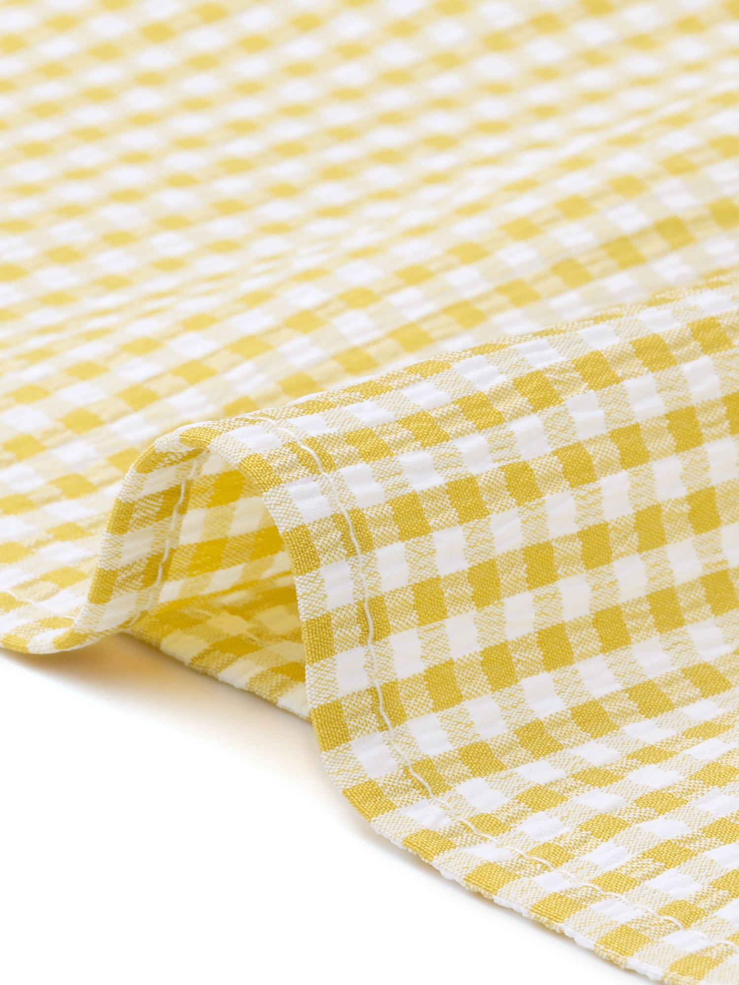 DARING DIVA Women's Gingham Drawstring Waist Tiered A-Line Midi Skirt Small Yellow