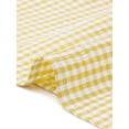 thumbnail image 5 of INSPIRE CHIC Women's Gingham Skirt Summer Casual Drawstring Waist Tiered Plaid A-Line Midi Skirts Yellow M, 5 of 6