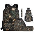 thumbnail image 2 of Yuyamidu Hunting Camo Backpack Set with Lunch Box, Water Bottle Pouch, Pencil Case & Keychain, 17 Inch Lightweight Sturdy School Bookbag Set for Kids 8-12, 3rd-6th Grade, Back to School Supplies, 2 of 7